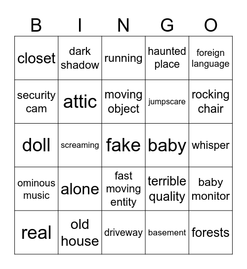 Something Bingo Card