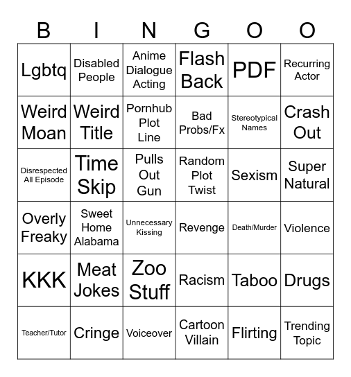 Tomorrow's Teachings Bingo Card
