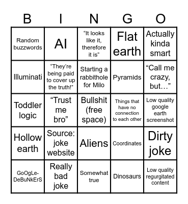 Googledebunkers Bingo Card