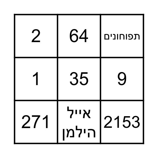Nimble Bingo Card