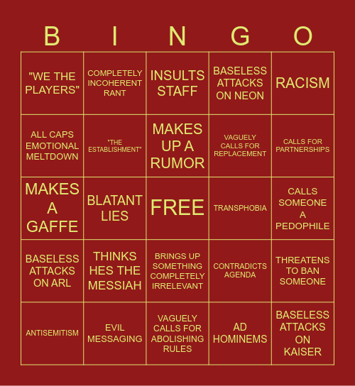 SPIKE RALLY BINGO Card