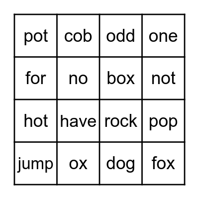 Bingo Card