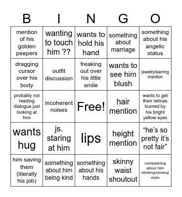 charlie being a fat simp Bingo Card