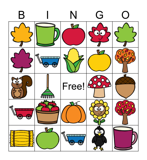 Fall BINGO Card