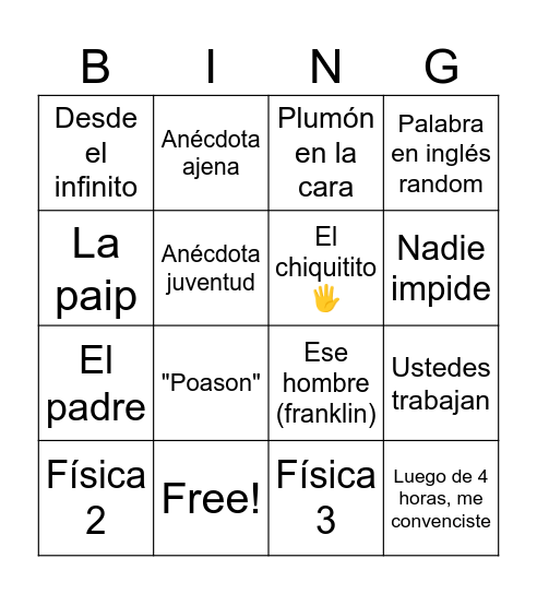 Pillbox AML Bingo Card