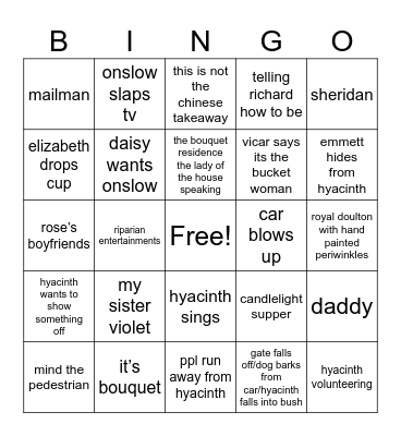 every joke in keeping up appearances Bingo Card
