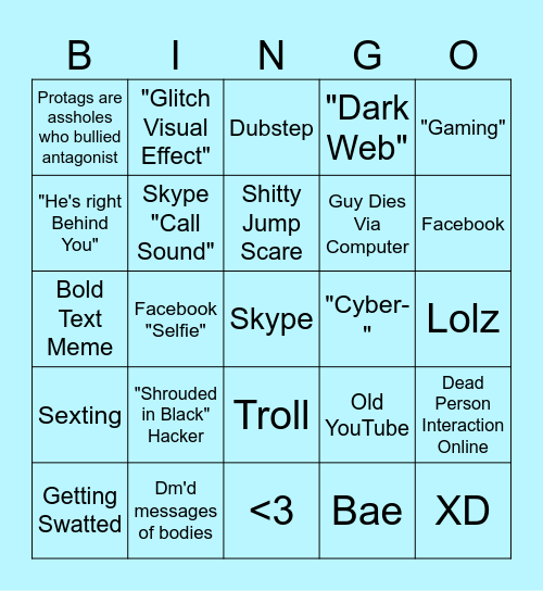 Unfriended Shitty Predictions Bingo Card