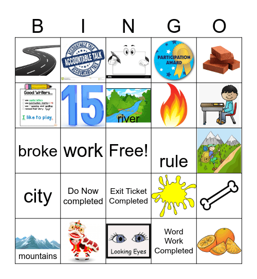 China's Great Wall Bingo Card