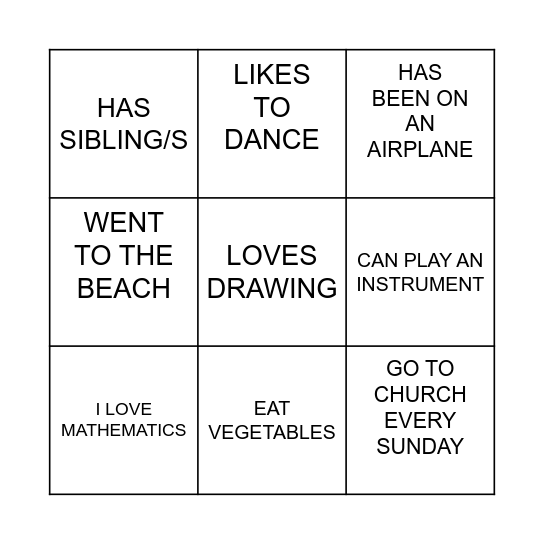 FIND SOMEONE WHO... Bingo Card