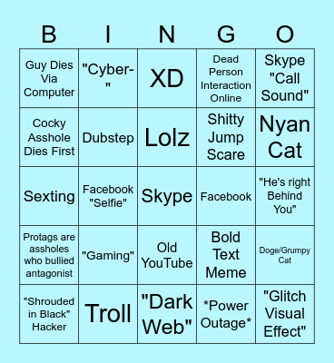 Unfriended Shitty Predictions Bingo Card