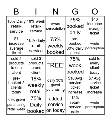 BENCHMARK BINGO Card