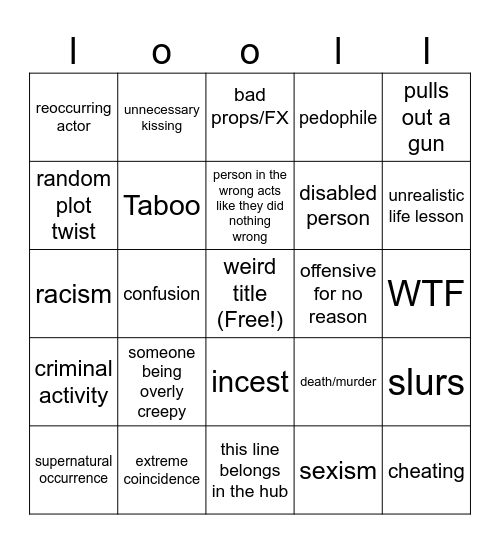 Tomorrow's Teachings Bingo Card