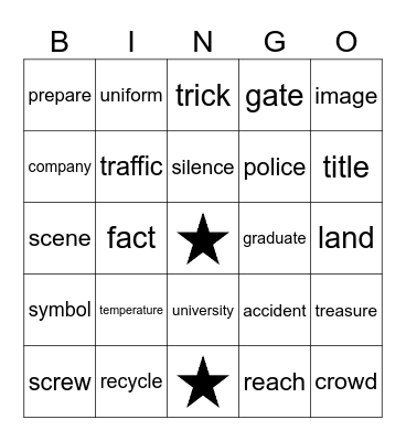 Bingo Card