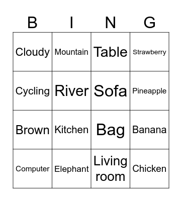 Let's remember! Bingo Card