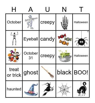 Haunted BINGO Card