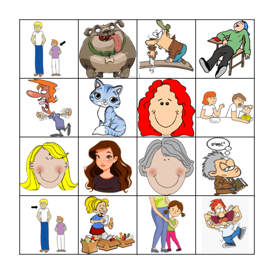 CH1 Adjetivos Bingo Card