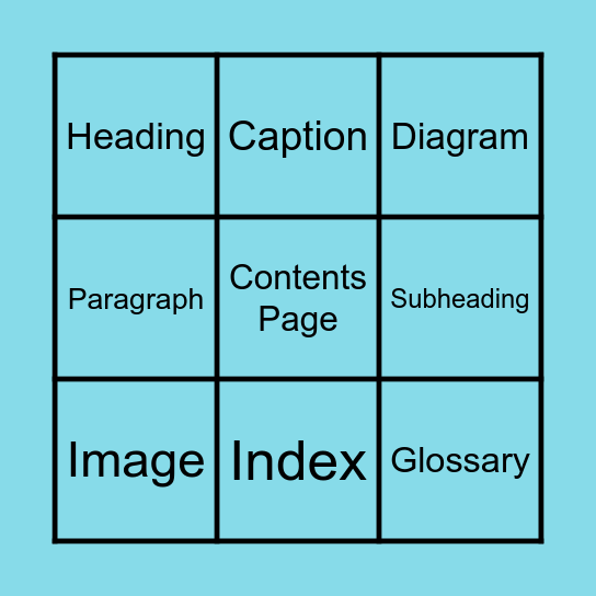 Non-Fiction Bingo! Bingo Card