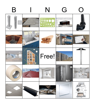 Arquitectural vocabulary Bingo Card