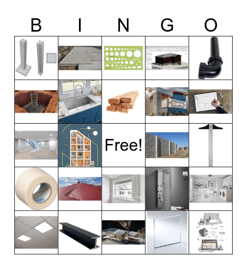 Arquitectural vocabulary Bingo Card