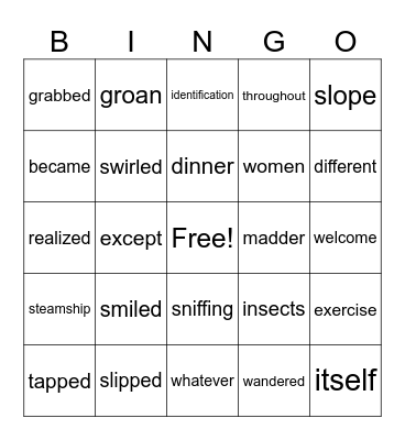 Mastery Test 3 Bingo Card