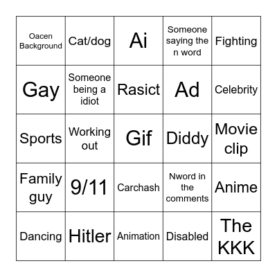 Insta Bingo Card