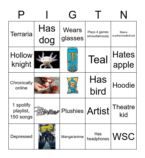 Are you Lay pringles Bingo Card