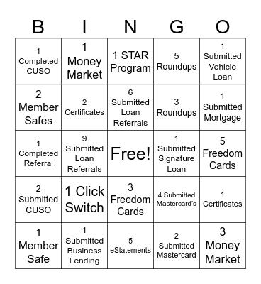 October Challenge Bingo Card