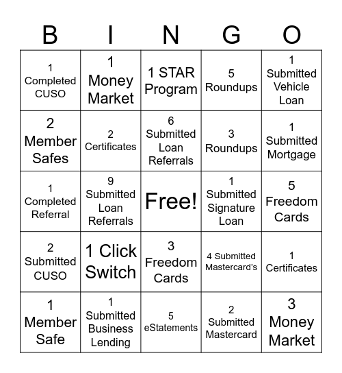 October Challenge Bingo Card