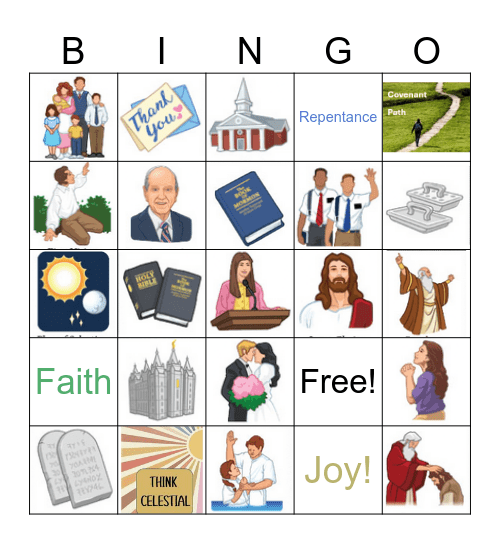 General Conference Bingo Card