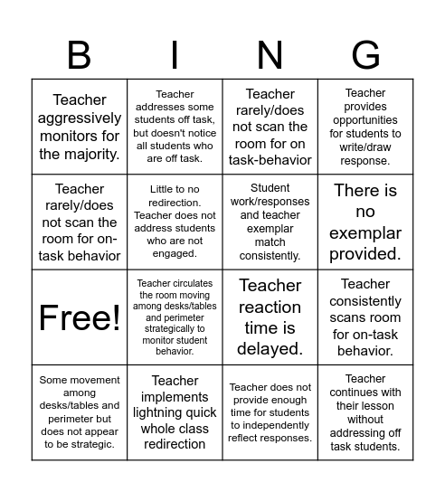 Phase 2 Bingo Card