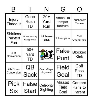 Tio's MNF Trivia Bingo Card