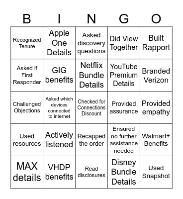 Boosting Behaviors Bingo Card