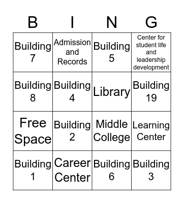 Ambassador Training Bingo Card