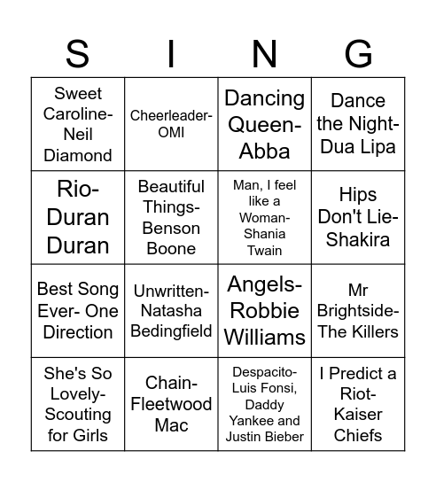 BBCC Singo Bingo Card