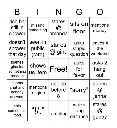 Bingo Card