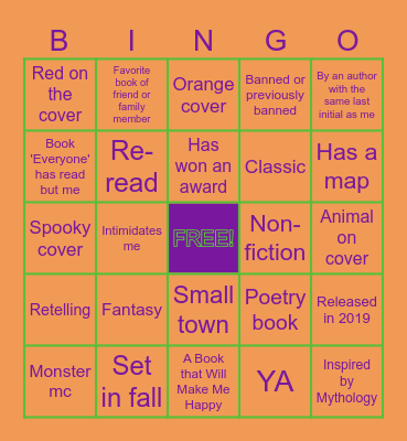 October 2020 TBR Prompts Bingo Card