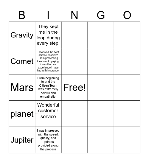 CSW 2024 Bingo Card