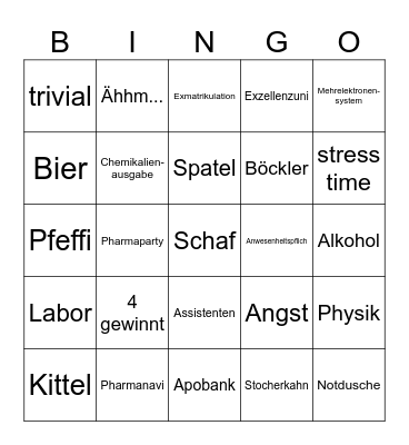 pharmingo Bingo Card