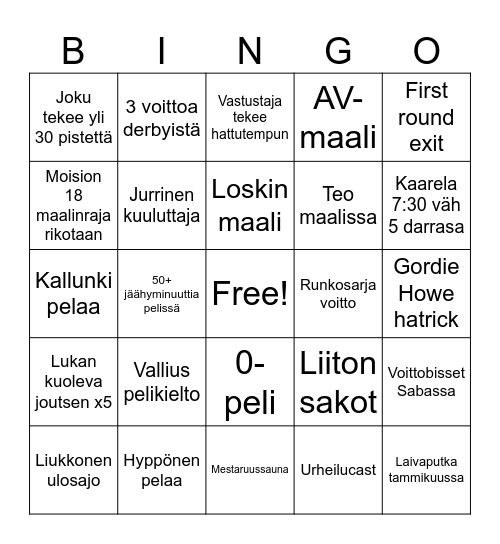 MaWa Bingo 2024-2025 Bingo Card