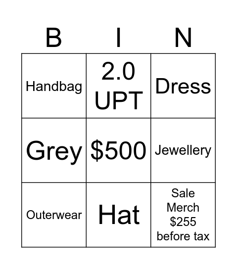 Let's Make Green! Bingo Card