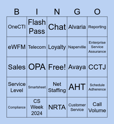 CBHQ Customer Service Week 2024 Bingo Card