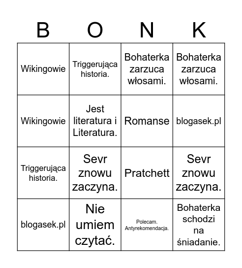 Klub Czytelniczy v1.0 Bingo Card