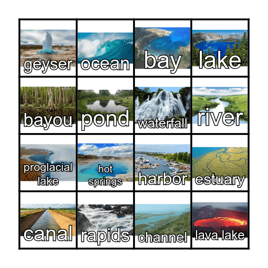 Water Bingo Card