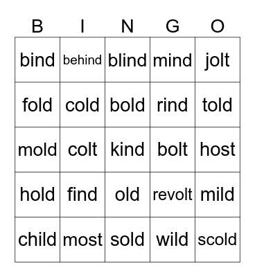 Lesson 72: Long VCC Bingo Card