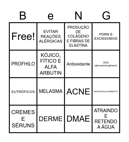 Bingo sem título Bingo Card