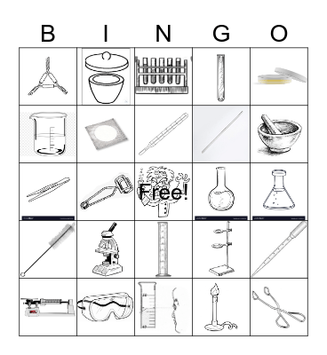 Science Lab Equipment Bingo Card