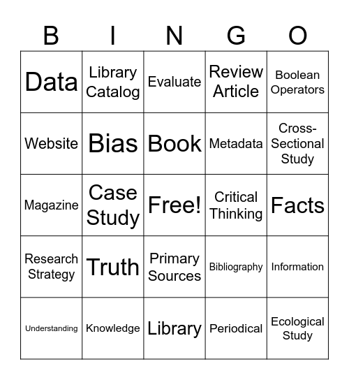 LR 111 Bingo Card