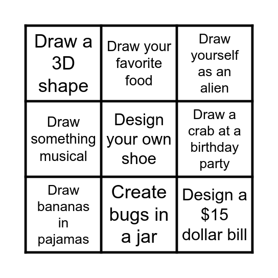 Drawing Bingo Card