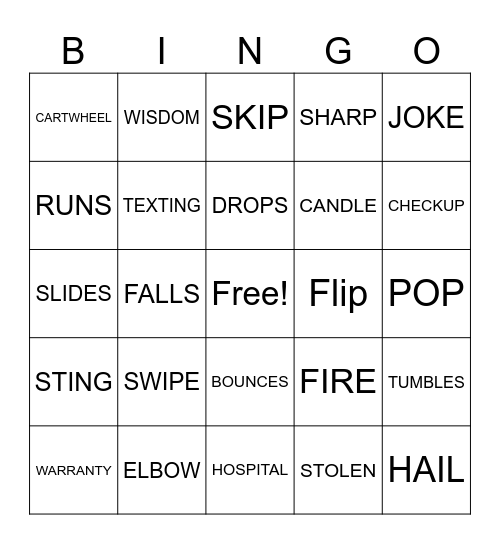 risk and Insurance Bingo Card