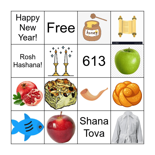 Rosh Hashana Bingo Card